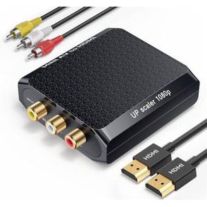 WENTER RCA에서 HDMI 변환기, 1080P AV에서 미니 컴포지트 CVBS 오디오 비디오 어댑터로 VCR용 PAL /VHS /Xbox /PS3 /STB /N64 /Wii /TV /PC /블루레이 DVD 플레이어 지원