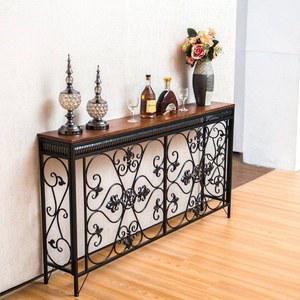 앤틱 콘솔 테이블 선반 장식품 복도 뷰로데스크 100cm 블랙 침실 120x30x80