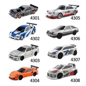 업그레이드 된 자이로 1/43 RC 표류 자동차 레이싱 RTR 4WD 고속 무선 제어 모델 2.4G 드리프트 차량 미니