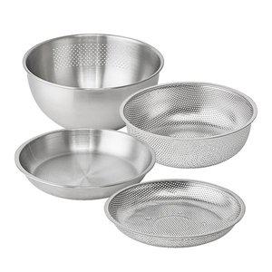 멀티 스텐 채반 믹싱볼 4종세트 (세척볼+트레이+채반2p)