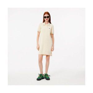 국내정품 라코스테 LACOSTE 여성 반팔 슬림 폴로 드레스 아이보리 EF3585-54NI84 583432
