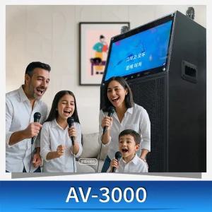 AV-3000 AV3000 노래방 가정용노래방 이동식 차량용 휴대용 고출력 충전용 560W 캠핑 차박