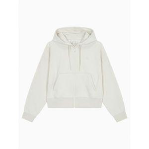 (매장정품) 캘빈클라인 진 CALVIN KLEIN JEANS 여성 아카이브 릴렉스핏 CK 스몰 로고 크롭 기모 후드 집업