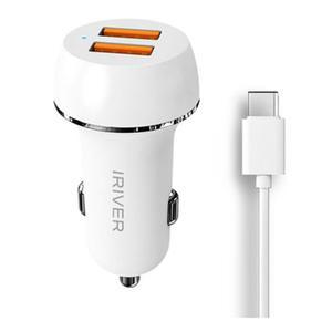 IRIVER)차량용급속충전기(IHA-CQ36WD QC3.0 C-TYPE 2구)폰 핸드 휴대 스마트 자동차 시거잭 충전기