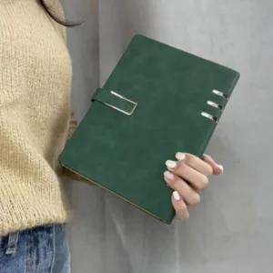 감성문구 데일리 6공 A5 만년 다이어리 노트 그린빈티지 일기 태교장 직장인 아날로그 일기장 다꾸용품 덕