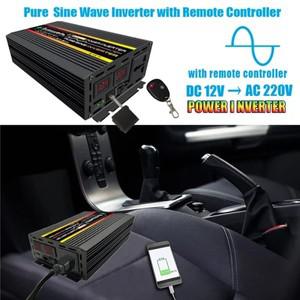 순수 사인파 인버터 12000W DC 12V LED 디스플레이 자동차 변환기 전압 원격 컨트롤러
