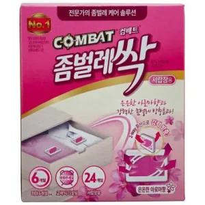 헨켈홈케어 벌레방충제 컴배트 좀벌레싹 아로마향(서랍장용)0.5gx24매