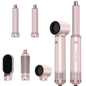 5 in 1 헤어 드라이어 브러시 세트, 멀티 이오닉 에어 스타일러 800W 오토 랩 스타일러, 열 손상 없음, 컬, 볼륨 및 스트레이트닝