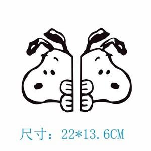 스누피 스티커 스크래치 블록 바디 사이드 윈도우 후면 유리 반사 경고 장식 전기 자동차
