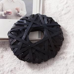 라탄 등나무 우드 리스 링 틀 플랫 20cm 2컬러 조화 만들기 재료 크리스마스 벽걸이 인테리어 장식 소품