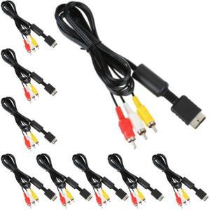 호환 플레이스테이션용  비디오 스테레오 케이블 코드 OEM 6FT RCA AV TV PS1 PS2 PS3 A/V 1 개 3 5 10 개