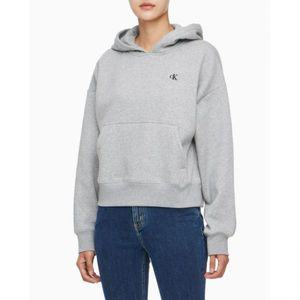 (매장정품) 캘빈클라인 진 CALVIN KLEIN JEANS 여성 아카이브 로고 플리스 후디 그레이 40WI255P79 128643