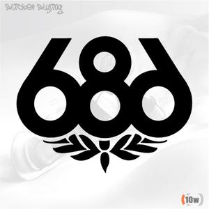 686 스티커/오토바이/바이크/자동차/스노우보드/스키/볼콤/볼컴/버튼/burton