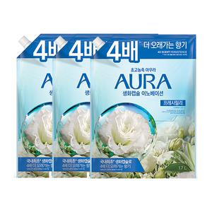 아우라 생화캡슐 리필, 프레시릴리, 1.7L,  3개