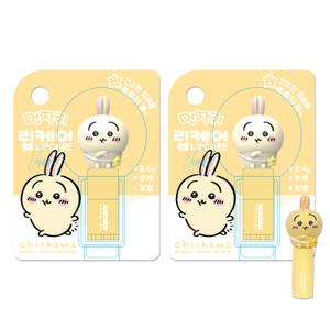 먼작귀 키즈 어린이 캐릭터 립케어 무향 무색소 2.4g (우사기 2개) / 아이 입술 보습 보호제 약국용 립밤