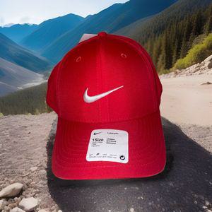 [관부가세포함] Nike 나이키 Legacy 91 Red HAT 화이트 스우시 DRI-FIT 캡 DH1640
