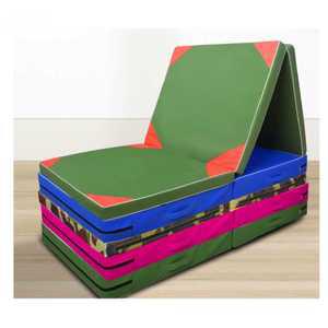 체조 매트 체력 단련 윗몸일으키기 접는 스펀지 패드 매트(100x50xm/5cm/천)+색상메모