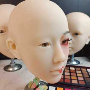 색조 화장 마네킹 실리콘 모델 페이스 피부 두상 머리