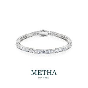 메타다이아몬드 실버925 모이사나이트 테니스 팔찌 1종(총 12.8ct)