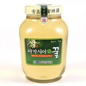 [꽃꿀100 ] 설악산허니팜_아카시아꿀 2.4kg 탄소비 -23.5이하