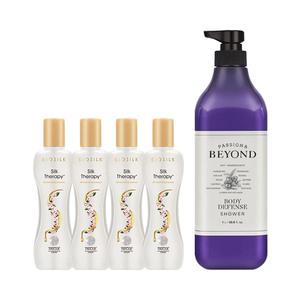 [기타 (뷰티)]실크테라피 3D 볼류마이징 헤어 에센스 150ml x4 + 비욘드 바디워시 1L
