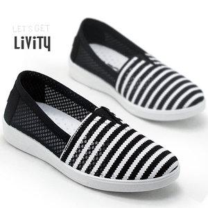 LIVITY 슬립온 망사단화 캔버스화 스니커즈샌들 CS162