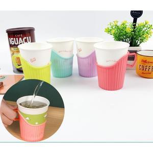 탕비실 손님 종이컵 손잡이 받침 홀더 10P