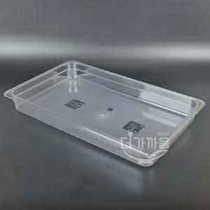 PC바트 투명 밧드 2인치 1/1사이즈 (53x32.5x6.5cm) 사각 플라스틱 밧트 밀폐용기 반찬통 보관 정리 용기