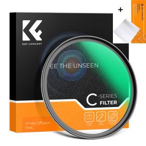 K&F Concept 55mm NANO-C PRO 화이트미스트 디퓨전 필터 AGC Glass White Mist Diffusion Filter + Cloth