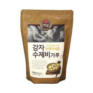 감자수제비가루500g 박력 부침 백설 찰 밀가루 수제비 중력