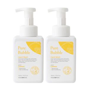(2개)푸드어홀릭 퓨어 버블 핸드워시 레몬향 500ml/몽글몽글 깨끗해