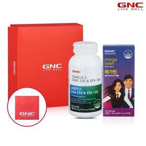 [GNC] 청소년 선물세트 메가틴(90정) + 오메가3 DHA250,EPA100(60캡슐)