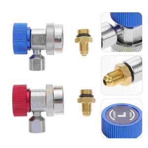 R134A 어댑터 커플러 퀵 Ac 커넥터 키트 호스 냉매 피팅 자동차 충전 가스 134A Hvac 에어컨 캔