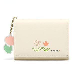 여성용 부드러운 PU 가죽 미니 동전 가방 브랜드 디자이너 지갑 꽃 무늬 작은 지갑 여성 카드 홀더 패션 지