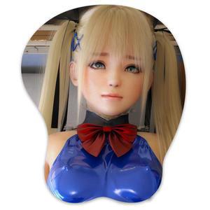 애니메이션 만화 데드 오얼라이브 마리 로즈 3D 마우스 패드, 가슴 게임 손목 받침대, 멀티 디자인,