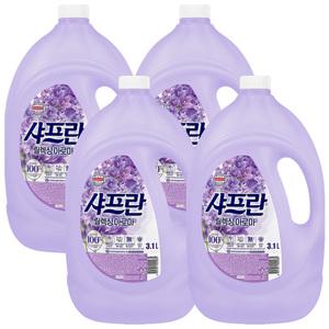 샤프란 섬유유연제 릴렉싱아로마 3.1L 4개