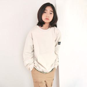 [유솔] 우븐배색미니쮸리맨투맨 ULMA23105