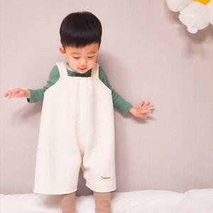 멜빵형 바지형 조끼 유아 아동 아기 영아 국내생산 면60수 배가리는 무형광 급