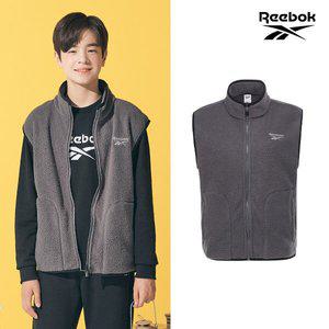 [리복키즈][REEBOK] 리복키즈 주니어 플리스 하이넥 베스트 남아 그레이