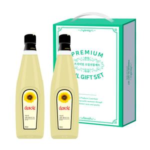 데솔레 식용유 해바라기씨유 500ml x2p  명절선물세트 선물세트 손잡이