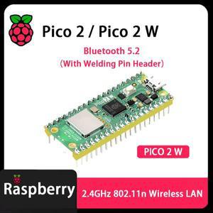 오리지널 라즈베리 파이 피코 2 W-솔더 핀 기본 키트 헤더 무선 LAN 블루투스 5.2 RP2350A
