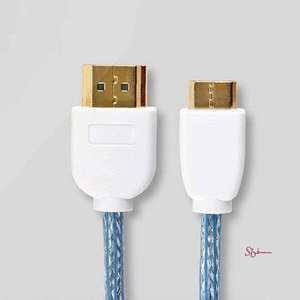 HDMI TO 청색 Mini 투명 케이블efg218