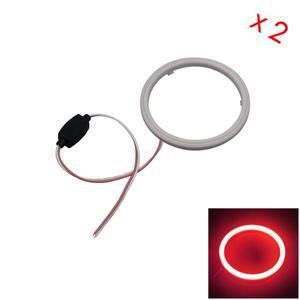 2x 레드 자동 엔젤 아이 헤일로 링, 블루 데이티엠 러닝 라이트, 90mm 코튼 커버, 1 COB LED Z5025