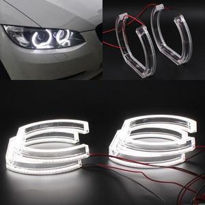 화이트 크리스탈 DTM 스타일 LED 엔젤 아이 헤일로 링 DRL 키트, 06-11 용, BMW E90