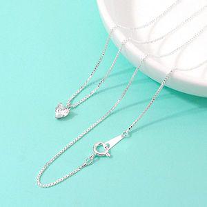비즈아이 [8-657-22]순은목걸이줄 0.8mm 박스 45cm 실버925 무도금 ,1개