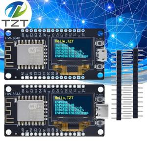 TZT NodeMCU 개발 보드, 0.96 인치 OLED 디스플레이, CH340G ESP-12F 와이파이 모듈, 아두이노 및 마이크로