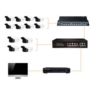 4/8 포트 기가비트 POE 스위치 IP 카메라 CCTV 보안용 10/100/1000Mbps IEEE802.3AT/AF 호환 250 미터까지