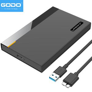 GODO 2.5 인치 외장형 하드 드라이브 인클로저 휴대용 USB 3.0-SATA HDD SSD 케이스9.5mm 7mm 도구