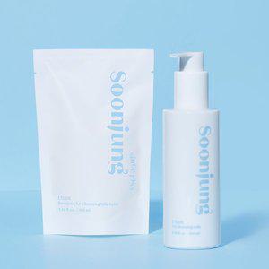 [에뛰드][세트]순정 약산성 클렌징 밀크 200ml + 리필 100ml /약산성 /피부장벽보호 /피지세정 /딥클렌징