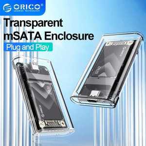 외장 투명 미니 mSATA SSD 케이스-C 타입 인클로저 PC 케이스용 외부 NGFF